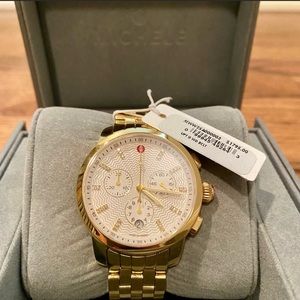 Michele Gold Watch - mother of Pearl face with diamonds